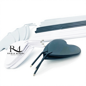 Miroir à cils en forme de cœur, couleur argent/blanc/noir avec revêtement en poudre, miroir pour extensions de cils et poignées à prise diamantée - Product Image 3