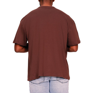 OEM Manufacture Men's Knitted Oversized T-Shirts 240g 100% Cotton Streetwear <b>Blank</b> Drop Shoulder Heavy <b>Weight</b> Print Logo Tee - Product Image 2