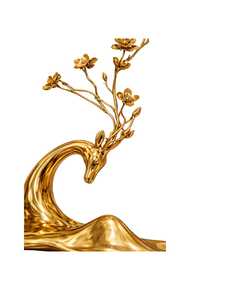Iconic Decorative Modern Wild Geometric Red Panther Brass Sculpture Handmade Eco-Friendly Durable <b>Figurative</b> Artistic Floor - Product Image 2