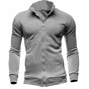 Sweat-shirts à capuche pour hommes de marque haut de gamme, neufs, pour l'hiver, avec fermeture éclair, col montant, en polaire, personnalisables - Product Image 1