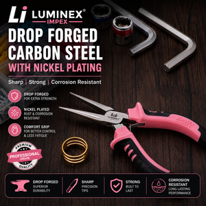 LUMINEX IMPEX LUB=113 <b>Long</b> <b>Nose</b> Stainless Steel Lightweight Smooth Work Jewelry Making Polishing Pliers for Bracelet Making DIY - Product Image 5
