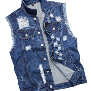 Chaleco de mezclilla para los hombres modernos Chaleco de mezclilla elegante vintage informal Un armario Esencial Desgastado Estilo fresco sin esfuerzo - Product Image 1