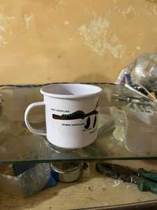 Taza de Esmalte Blanca con Estampado de Dinosaurios, Taza Redonda Infantil, Libre de BPA, para Uso Doméstico - Product Image 2