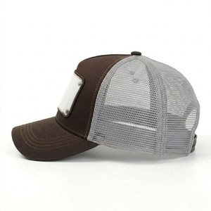 Brown Mesh Trucker Hat With Clear Front Panel Adjustable <b>Snapback</b> <b>Cap</b> For Casual Wear Spring Summer Unisex Adult - Product Image 5