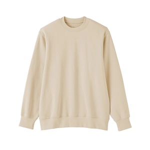 เสื้อสเวตเชิ้ตคอกลมสีเบจแบบยูนิเซ็กซ์ ทรงปกติ ผ้าถัก สวมใส่สบาย สีพื้น เหมาะสำหรับฤดูใบไม้ร่วง ผลิตโดยผู้ผลิตเสื้อสเวตเชิ้ต - Product Image 1