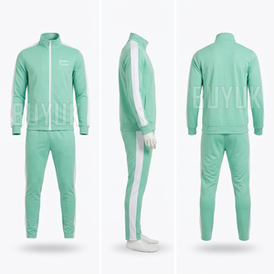 Ensemble de survêtement gris violet à blocs de couleur, manches longues, fermeture éclair frontale, logo, style sportif décontracté, vêtement d'automne, coupe régulière, pantalon de jogging - Product Image 3