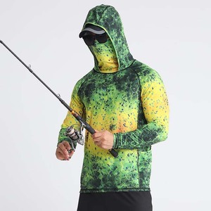 Sudadera con Capucha de Camuflaje Anti-UV UPF 50 para Hombre, Manga Larga, Ropa de Pesca, Sudadera para Exteriores, Camisa de Protección Solar - Product Image 4