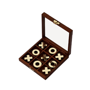 Classical Game Educational Toys Wood Tic Tac Toe Game Playing Standard Product Unique Design Home Decorative Item - Product Image 1