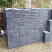 El mejor precio en azulejos modernos de piedra azul, superficie raspada de piedra caliza para paredes y suelos elegantes para exteriores - Product Image 6