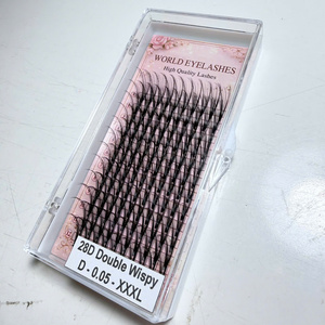 ขนตาปลอมแบบพัดสำเร็จรูป รุ่นใหม่ 15D ถึง 40D แบบ Double Fairy, Camellia, Wispy Thick หนาเป็นพิเศษ 5 เท่า  แบบ Spike Wispy Premade Volume Fans - Product Image 1