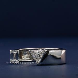 High-End 14K Solid Gold Emerald Lab-Grown Diamond Ring for Women Elegant Fine Jewelry Gemstone Engagement Band <b>Gift</b> - Product Image 6