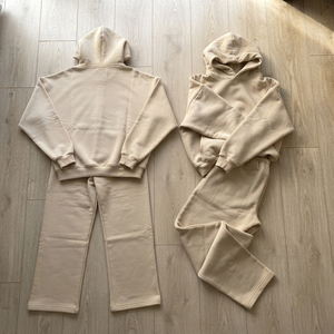 Ensemble de survêtement unisexe imprimé en relief avec capuche et fermeture éclair, manches longues, en coton, sweat-shirt et pantalon, tenue décontractée d'hiver, ensemble de survêtement personnalisé - Product Image 6