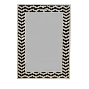 Marco de espejo con incrustaciones de hueso de diseño geométrico moderno para sala de estar, decoración del hogar, marco de espejo, incrustaciones de hueso, muebles de hueso decorativos para el hogar - Product Image 3