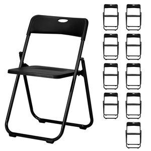 Lot de 10 chaises pliantes en plastique de qualité commerciale, portables et empilables, modèle D0100XU3CRV D01027H2BTA pour événements intérieurs et extérieurs, maison - Product Image 1