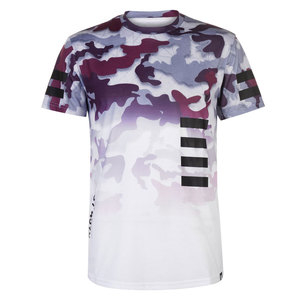 T-shirt de sport personnalisé en sublimation camouflage pour hommes, fabricant de vêtements de sport imprimés OEM - Product Image 3