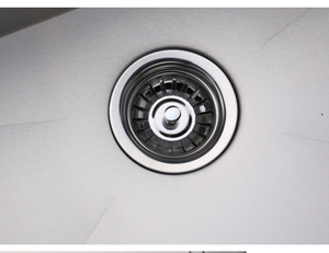 Fregadero de cocina moderno estilo rústico hecho a mano de acero inoxidable de un solo tazón con delantal frontal AS-Z3020 Acabado satinado Marca JKY Origen Selangor - Product Image 5