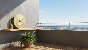 Horloge murale contemporaine en or martelé, idéale pour l'entrée et les murs latéraux, ajoute une touche de texture et d'intérêt visuel, vente en gros depuis l'Inde - Product Image 3