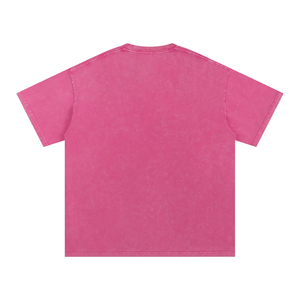 Wholesale High Quality Heavyweight 260gsm Acid Wash Vintage Boxy Fit Pure Cotton Men's T-Shirt Custom Logo Printed - Product Image 4