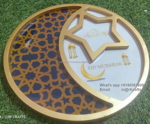 RFCraft alta calidad moderno MDF bandeja de madera para servir ocasiones de boda en casa bandeja decorativa organizador de almacenamiento - Product Image 4