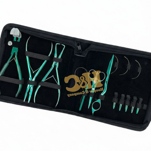 Herramienta Profesional para Extensiones de Cabello HOOPER COMPANY TM-HAC-HEK-HA11-072 de Acero Inoxidable, Color Verde, con Pinzas y Cinta Adhesiva, Logotipo Gratuito - Product Image 5