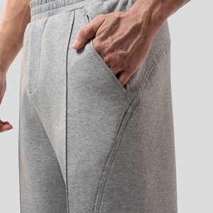 PHANTOM IMPEX Men's Gray Polyester/Cotton Sweatpants Drawstring <b>Elastic</b> <b>Waist</b> Side Pockets Casual Fit Lightweight Knitted - Product Image 3