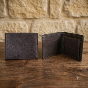 [Artículo Popular] Cartera Compacta Estándar para Hombre, Hecha a Mano, de Cuero de Primera Calidad, Color Negro, Marrón, Azul Marino, Borgoña, Verde - Product Image 1
