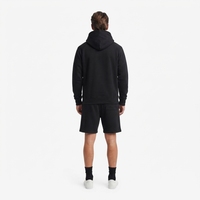 Ensemble sweat à capuche et short en molleton noir pour homme - Logo OEM personnalisé Streetwear