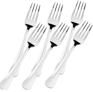 Tenedores de acero inoxidable para cena, aptos para lavavajillas, decorativos, de mango largo, para helado, postres de boda, al mejor precio. - Product Image 5