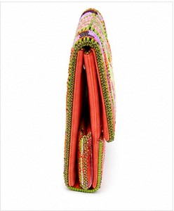 Beaded Floral Clutch Women's Bohemian Party Handbag With Flap Closure Multicolor Pattern Fashion Trend - Product Image 4