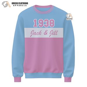 Sweat-shirt en coton de haute qualité Jack and Jill, taille plus, broderie personnalisée, sweat-shirt à col rond pour femme, sweat-shirt pour homme - Product Image 1