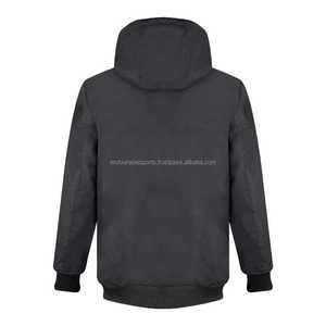Chaqueta con capucha y cuello alto de algodón 100% personalizada con cremallera completa para montar al aire libre para invierno para deportes de invierno - Product Image 5