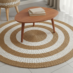 Alfombras y Tapetes Modernos de Yute y Fibra Natural, Hechos a Mano, Ecológicos, para Dormitorio y Sala de Estar Estilo Boho, Fábrica en Vietnam - Product Image 1