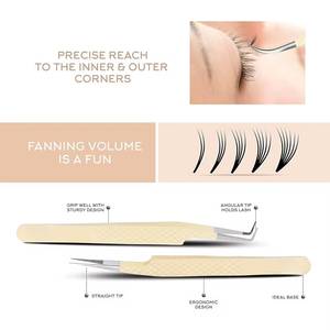 ชุดแหนบต่อขนตาสแตนเลสแบบแม่นยำ ปลายเรียบ สำหรับอุปกรณ์ต่อขนตา - Product Image 4