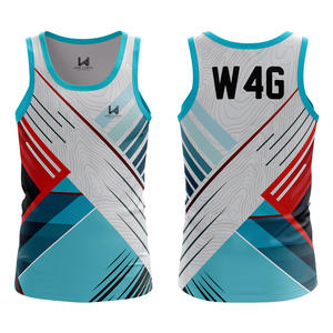 Débardeur en tricot 100% polyester à col rond imprimé sur mesure, écologique, respirant, séchage rapide, pour la salle de sport, l'entraînement, les sports, les entraînements - Product Image 3