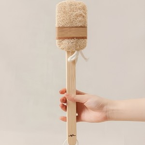 Luffa-brochas de ducha de baño ecológico, nuevo diseño, venta al por mayor, cepillo de esponja con mango de madera, cero residuos, precio barato - Product Image 6