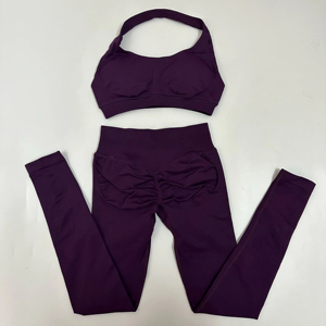 Conjunto Deportivo de Yoga sin Costuras para Mujer, Ropa Deportiva, Leggings de Gimnasio, Pantalones de Entrenamiento, Sujetadores Deportivos, 2 Piezas, Trajes Deportivos - Product Image 3