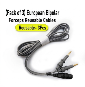 Juego de 3 Piezas de Pinzas Bipolares Europeas Reutilizables con Cable, Autoclavables, Instrumentos Quirúrgicos Médicos de Diatermia Electroquirúrgica de Acero Inoxidable - Product Image 5