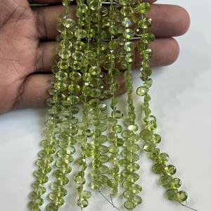 พลอยเพอริดอทดิบทรงรีเจียระไนแบบเจาะรู ขนาดมาตรฐาน สีเขียว สำหรับทำเครื่องประดับ จำนวนมาก - Product Image 2