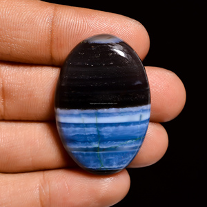 FAIJAN GEMS Owhyee <b>Blue</b> <b>Opal</b> Natural Semi-Precious Cabochon Oval Heart Gemstones Handmade Smooth Healing Third Party Certified - Product Image 2