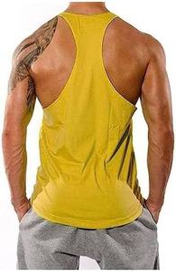 เสื้อกล้ามออกกำลังกายไร้ตะเข็บสำหรับผู้ชายไซส์ใหญ่ ผลิตจากผ้าฝ้ายผสมสแปนเด็กซ์ ระบายอากาศได้ดี ยืดหยุ่น คล่องตัว สไตล์ลำลองทันสมัย - Product Image 4