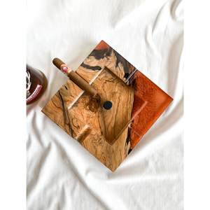 Cendrier de luxe en bois massif, accessoire de fumeur de haute qualité pour table - Product Image 4