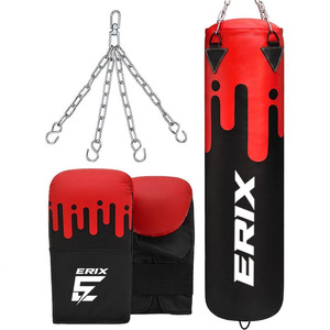 Sac de frappe de boxe robuste avec rembourrage multicouche, idéal pour l'entraînement de boxe, MMA, kickboxing et Muay Thai. - Product Image 1
