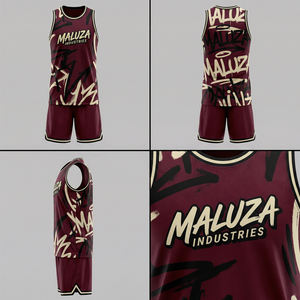 Uniforme de Baloncesto MALUZA Streetwear, Conjunto de Jersey y Pantalones Cortos con Diseño de Grafiti Personalizado, Malla Transpirable de Alta Calidad, Tallas Grandes - Product Image 6