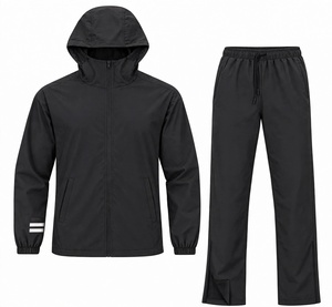 Conjunto Deportivo Personalizado para Hombre, Chaqueta con Capucha y Cremallera Completa, Pantalones Deportivos con Cremallera y Malla, 2 Piezas, para Entrenamiento y Fitness - Product Image 1