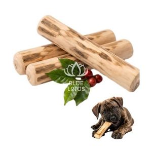 Jouet à mâcher en bois de café longue durée avec herbe à chat pour chats et chiens, idéal pour les mâcheurs réguliers - Blue Lotus Farm - Vente Flash - Product Image 1
