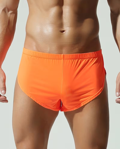 Men Knitted Solid Color Casual Loungewear Shorts Mid Rise Quick Dry Polyester Summer Wear - Product Image 4