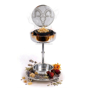 Brûleur d'encens en métal réglable en hauteur avec bol amovible - Product Image 4