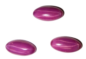 Rubis étoilé ovale 11x22 mm 15,5 carats, cabochon poli créé en laboratoire avec effet étoile à 6 branches pour la fabrication de bijoux - Product Image 5
