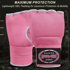 Gants intérieurs de boxe Farabi Sports rembourrés en gel, bandages rapides pour les mains, demi-doigts, MMA, Muay Thai, Kickboxing, entraînement, vente en gros - Product Image 4