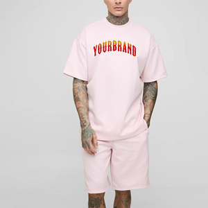 Conjunto deportivo informal de dos piezas para verano, 100% algodón transpirable y ecológico, chándales de verano para hombre - Product Image 1